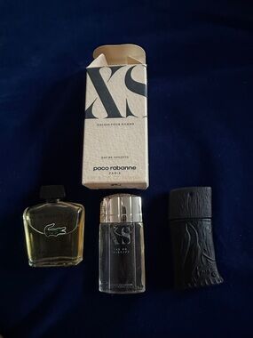 Paco Rabanne XS Men’s Fragrance - Gold and Silver Accents minis bundle vintage